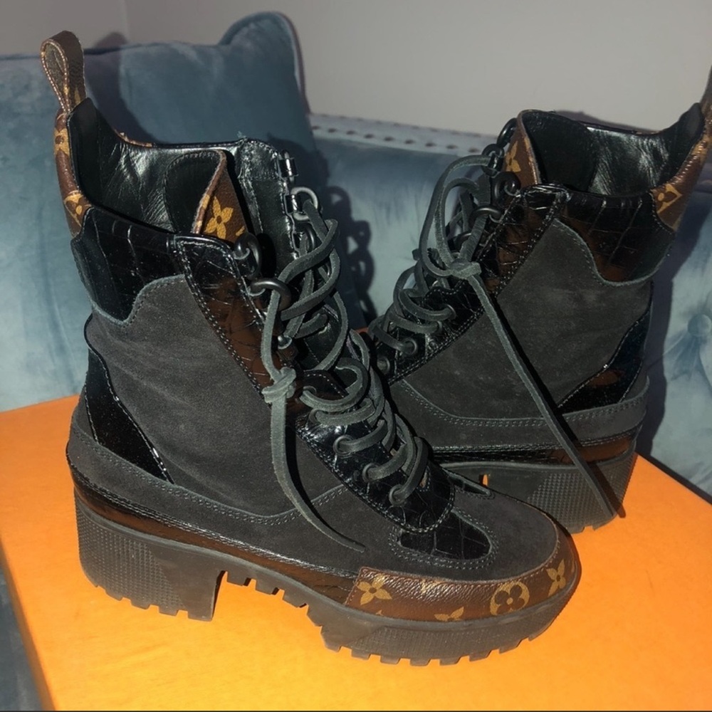 Louis Vuitton Leather combat boots